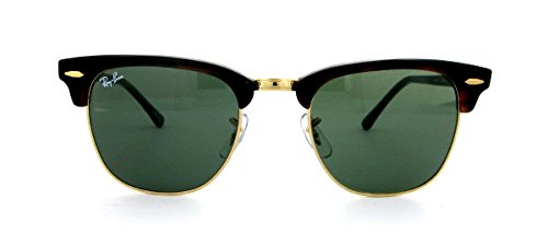 Ray Ban Clubmaster Sunglasses RB3016 W0366 Havana//Green 51mm Authentic