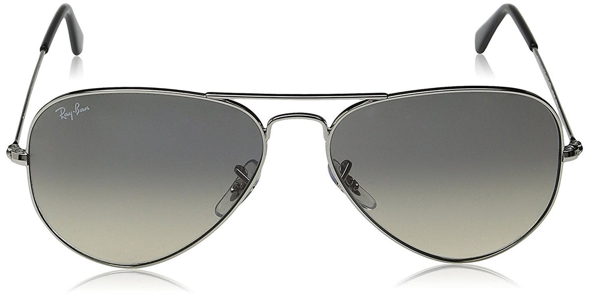 New Ray Ban Aviator RB3025 003/32 Silver/ Crystal Grey Gradient 55mm Sunglasses