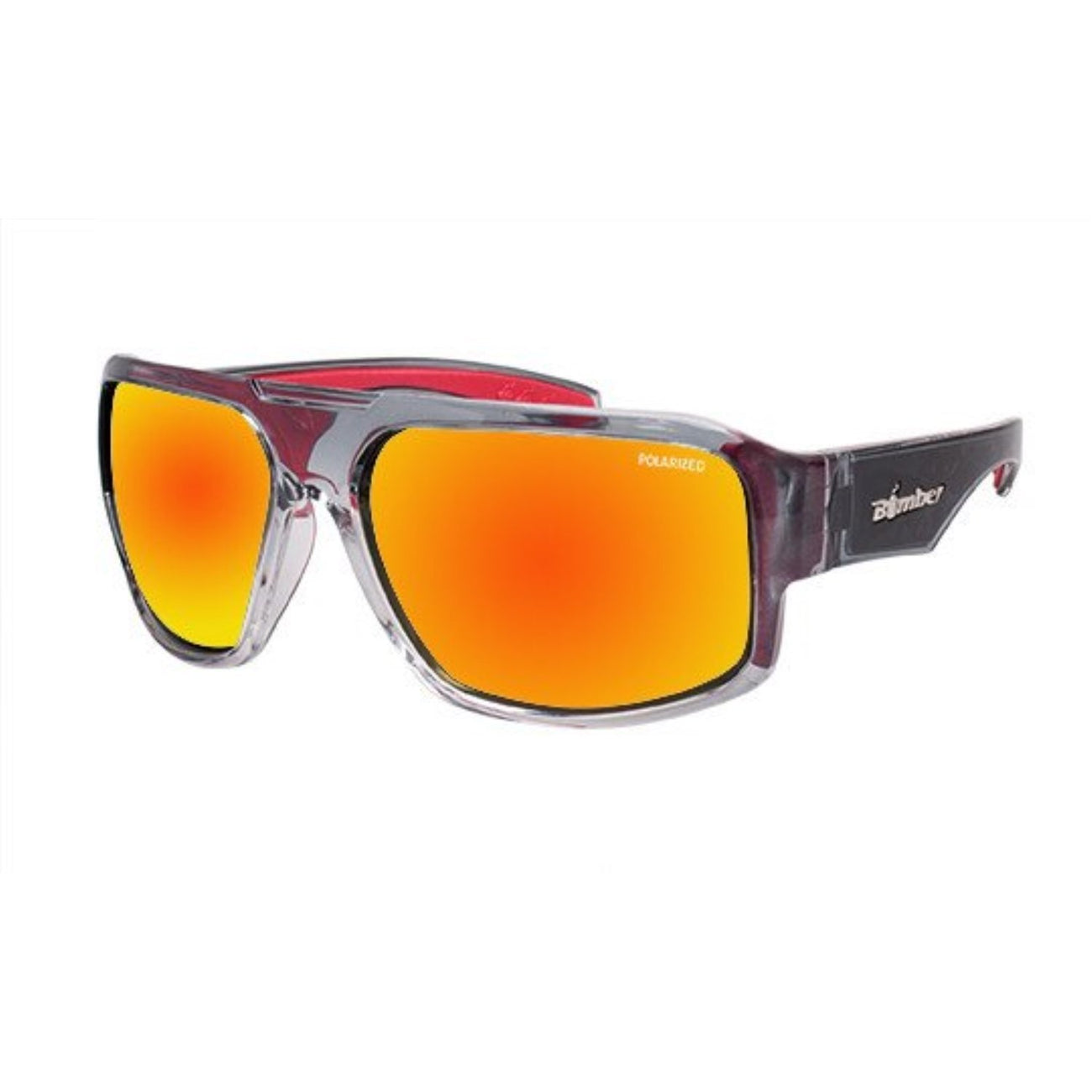 Bomber - Mega Bomb: 2-Tone Crystal Smoke Frame/Red Polarized Lens/Red Foam