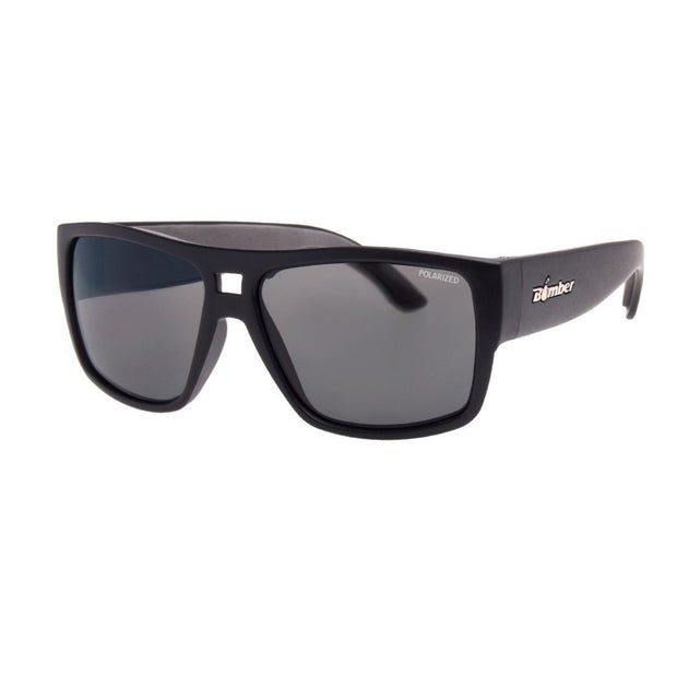 Bomber - Irie Bomb: Matte Black Frame/Smoke Polarized Lens/Grey Foam