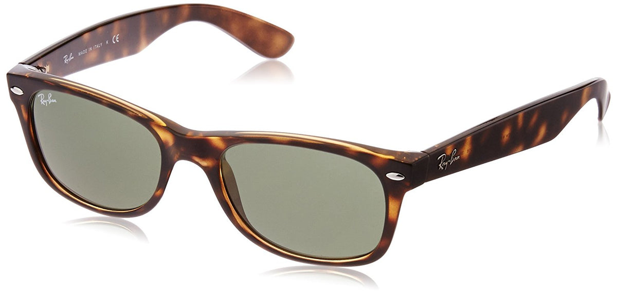 Ray-Ban NEW WAYFARER - BLACK Frame CRYSTAL GREEN Lenses 52mm Non-Polarized