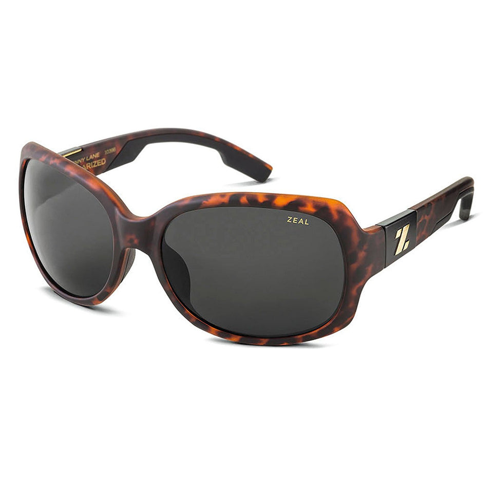 Zeal Optics Women's Penny Lane Polarized Matte Demi Tortoise w / Dark Grey Polarized Lens Sunglasses