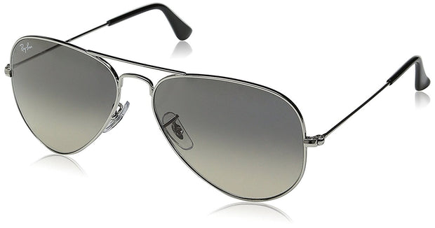 New Ray Ban Aviator RB3025 003/32 Silver/ Crystal Grey Gradient 55mm Sunglasses