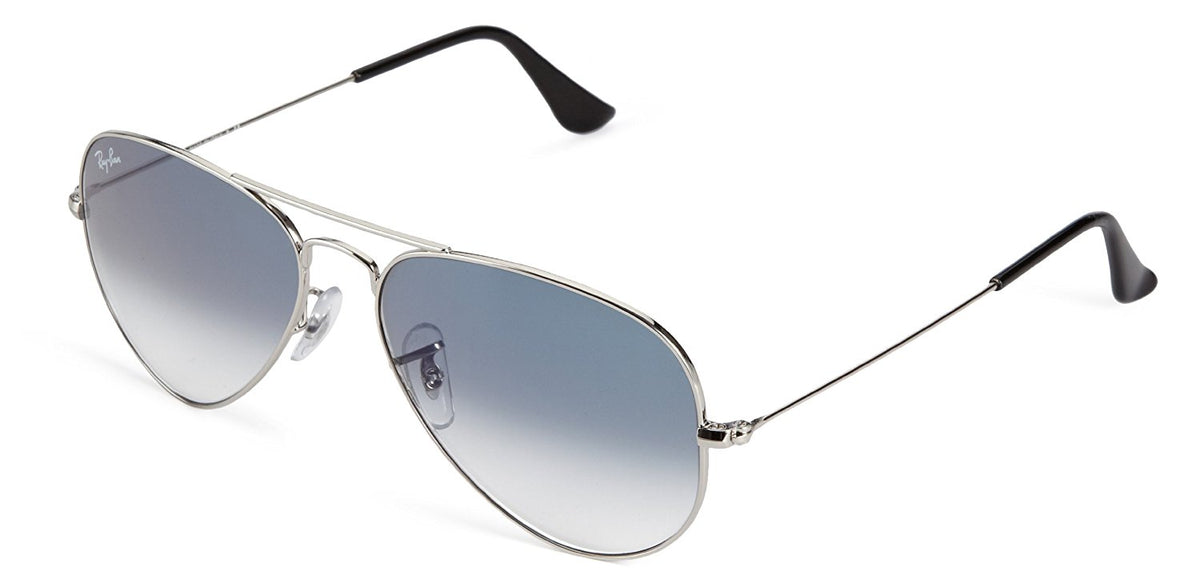 New Ray Ban Aviator RB3025 003/32 Silver/ Crystal Grey Gradient 55mm Sunglasses