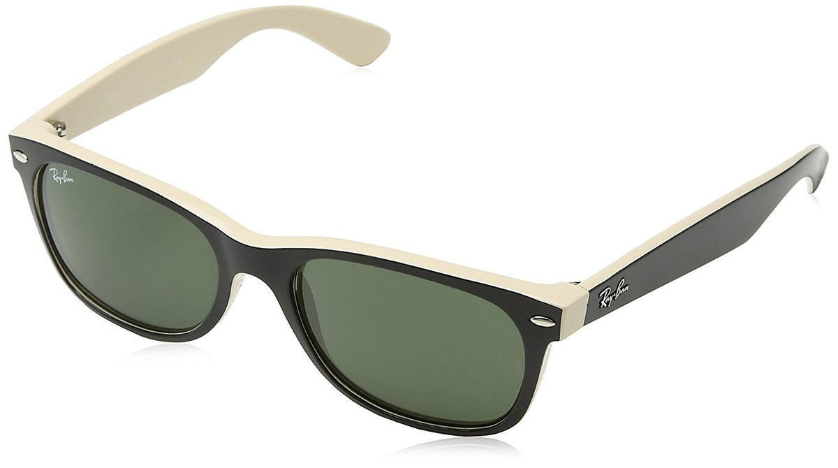 Ray-Ban NEW WAYFARER - BLACK Frame CRYSTAL GREEN Lenses 52mm Non-Polarized