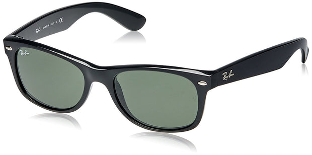 Ray-Ban NEW WAYFARER - BLACK Frame CRYSTAL GREEN Lenses 52mm Non-Polarized