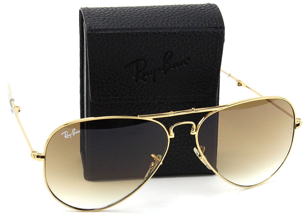 Ray-Ban RB3479 001/51 Folding Aviator Gold Frame / Light Brown Gradient Lens 58mm