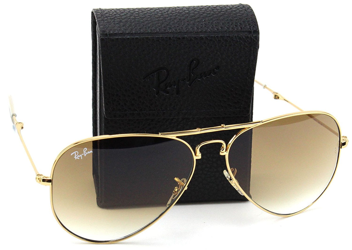 Ray-Ban RB3479 001/51 Folding Aviator Gold Frame / Light Brown Gradient Lens 58mm