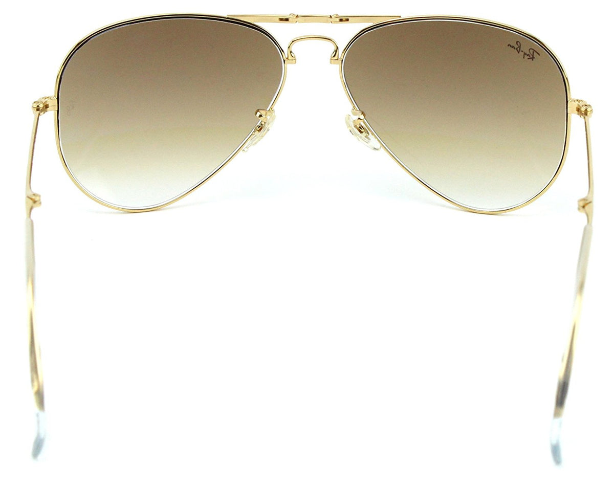 Ray-Ban RB3479 001/51 Folding Aviator Gold Frame / Light Brown Gradient Lens 58mm