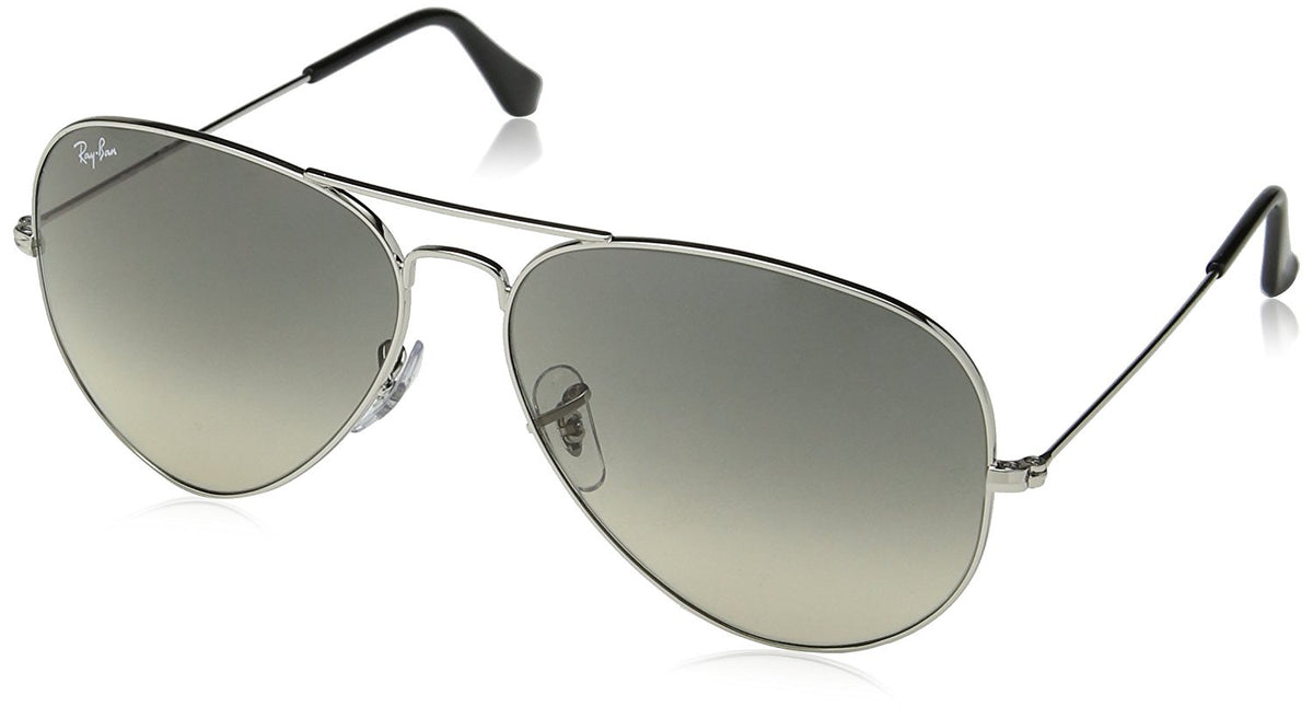 New Ray Ban Aviator RB3025 003/32 Silver/ Crystal Grey Gradient 55mm Sunglasses