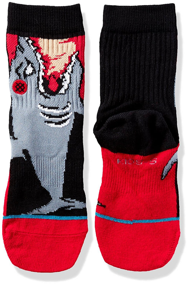 Stance Little Boys' Frenzy Shark Reinforced Toe and Arch Support Crew Sock
