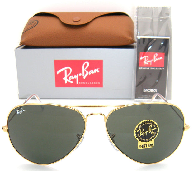 RAY BAN AVIATOR RB3026 Sunglasses - Gold L2846 Large (62mm)