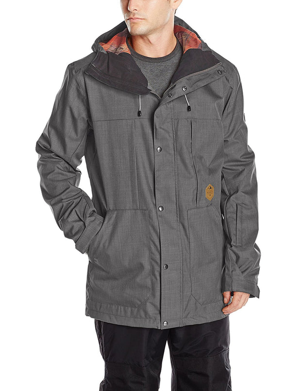 Billabong Men's North Poleshell Snow Jacket, Anthracite, Large