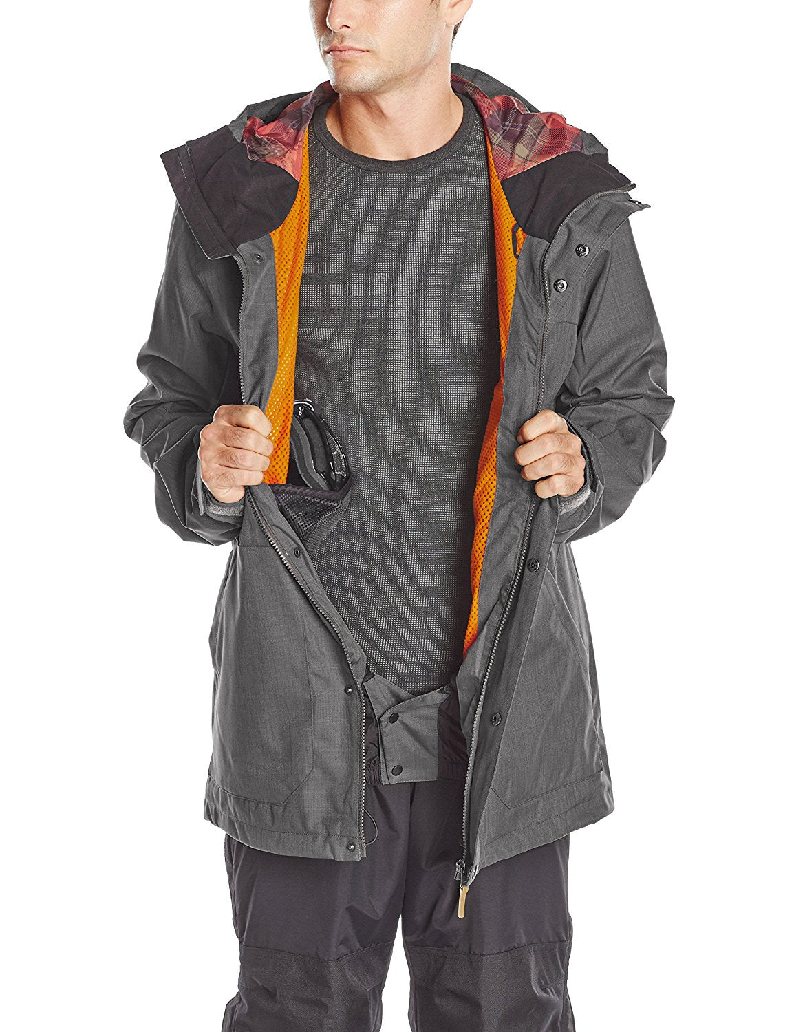 Billabong Men's North Poleshell Snow Jacket, Anthracite, Large